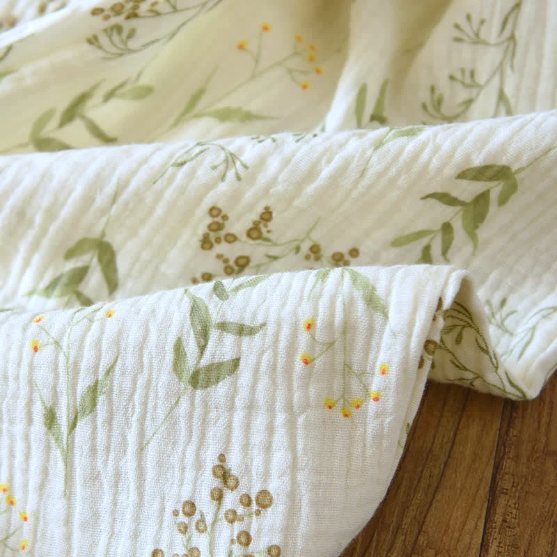 Pyjama-Set aus doppelter Baumwollgaze mit Blumenmuster