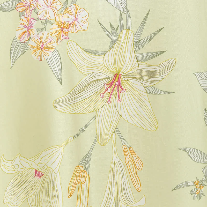 Atmungsaktive Loungewear mit V-Ausschnitt von Lily Flower