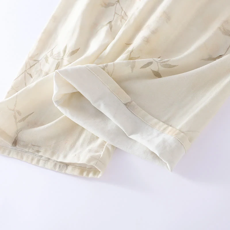 Pyjama-Set aus Bambusfaser mit Vintage-Bambusdruck