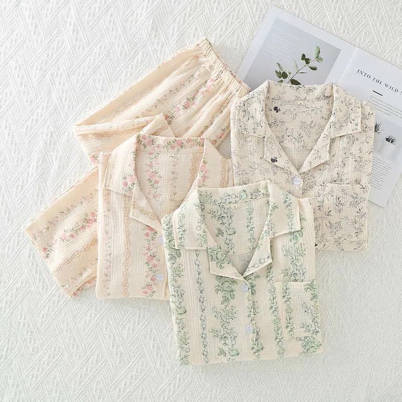 Loungewear-Set aus reiner Baumwolle im Waldstil